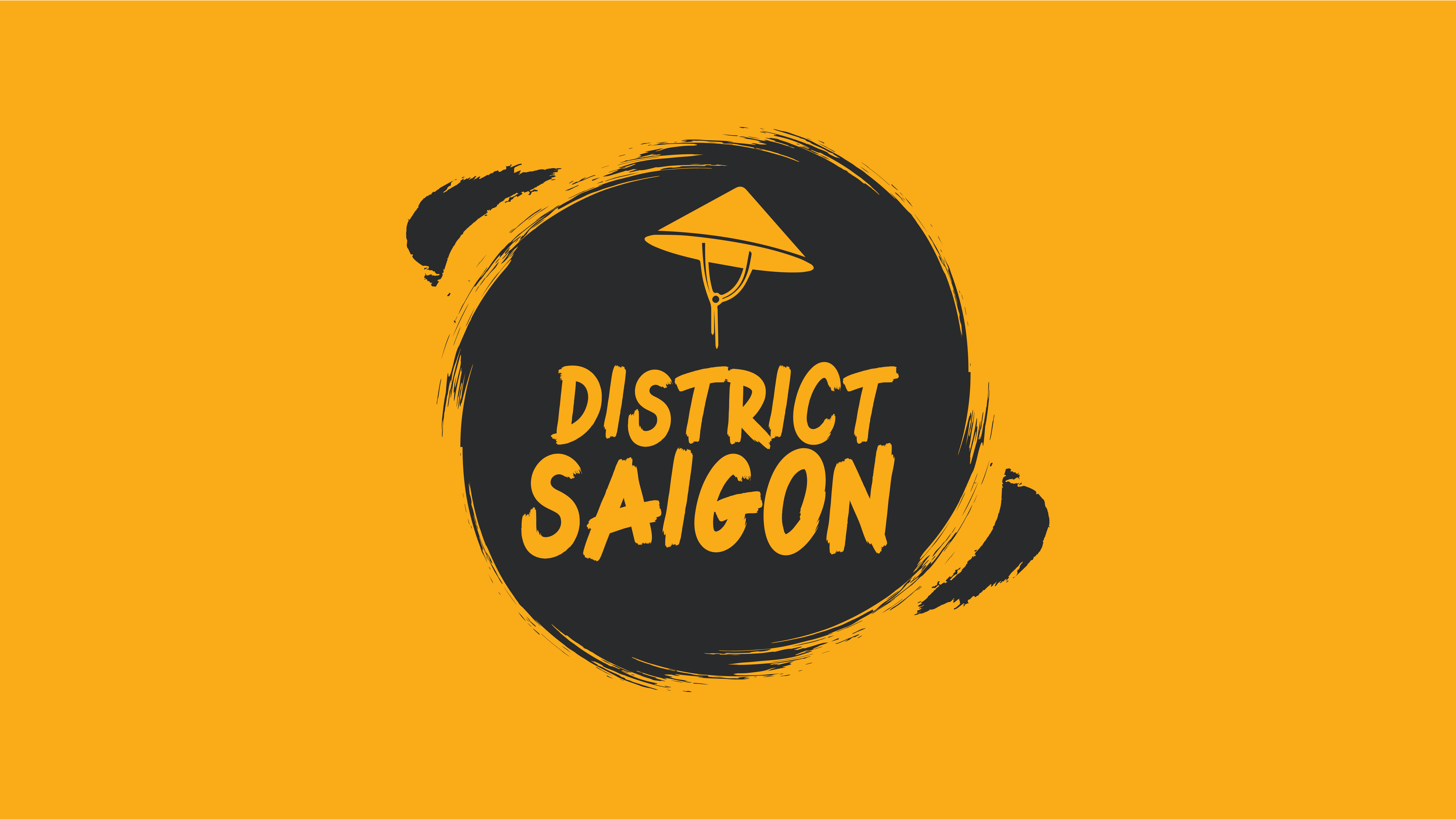 District Saigon Logo_Horizontal Orange BG_Main